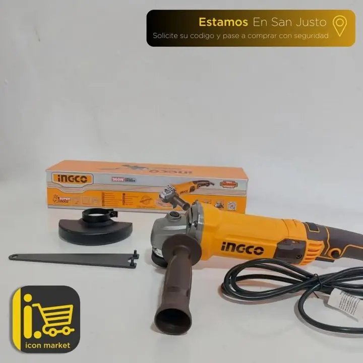 Amoladora Angular 115mm "4 960w Cola de ratón Ingco