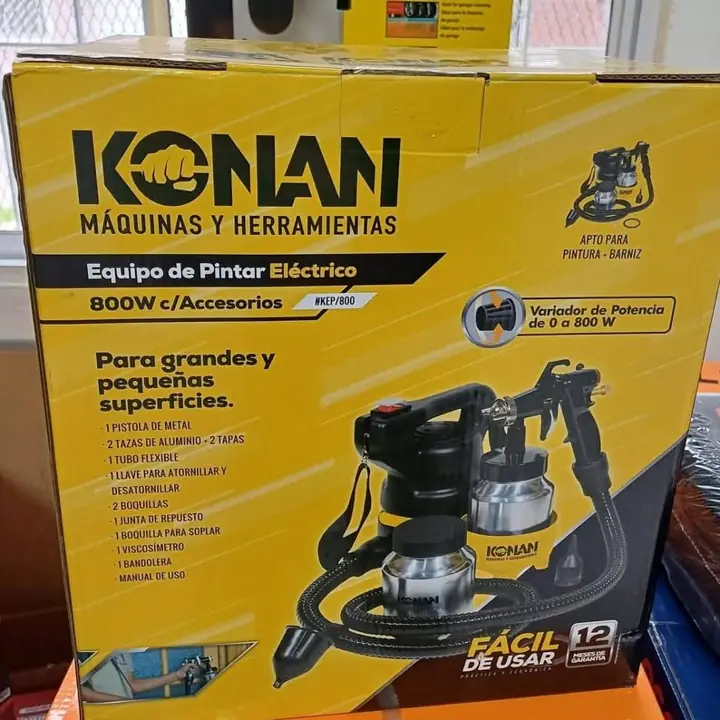 Equipo de pintar de 800w pistola metálica doble tacho