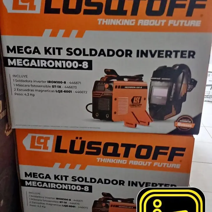 Soldadora mega iron 100 cn careta escuadra lusqtoff