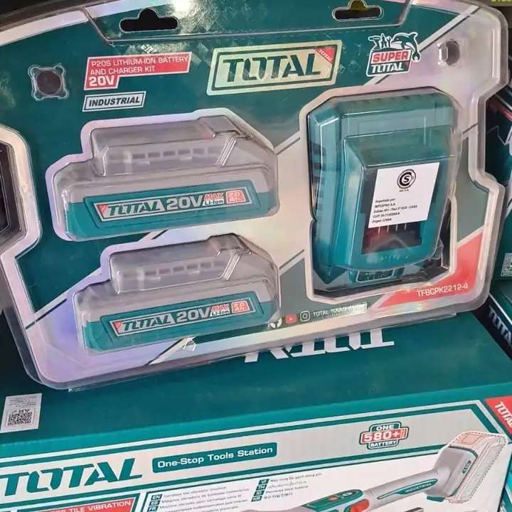 Sopapa vibradora niveladora total+ 2 bat2 ah+ cargador total