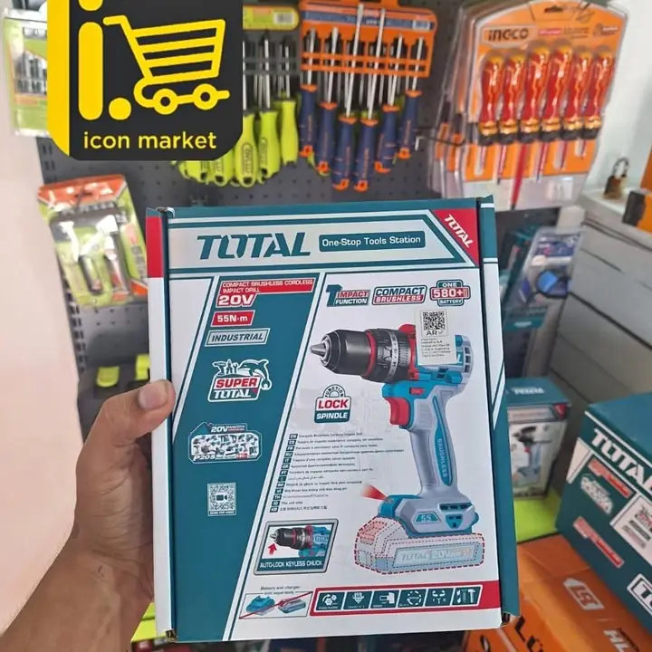 Taladro ator percutor 55nm total solo sin batería ni cargador