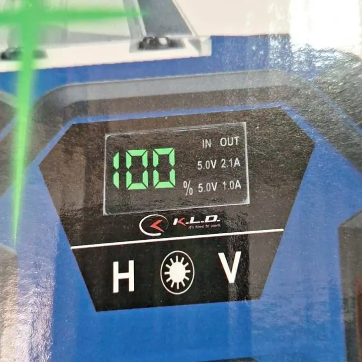 Nivel láser 360° 16 lineas láser verde + batería recargable + soporte magnético cn maletín KLD