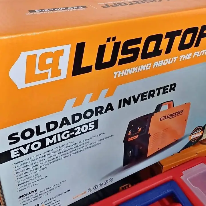 Soldadora inverte 180amp evo mig Mma 205lusqtoff
