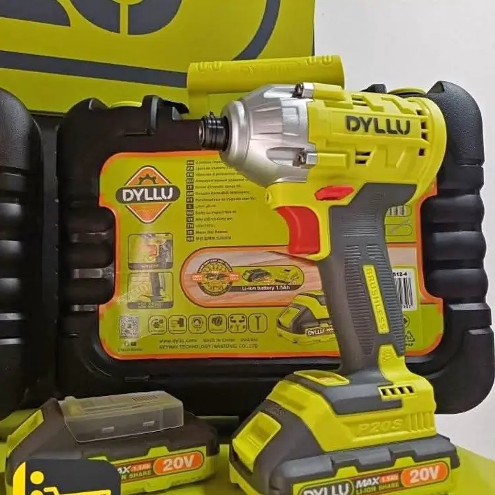Atornillador de impacto 20v 170NM + 2 baterías 1.5Ah + Cargador + Accesorios Y Maletín