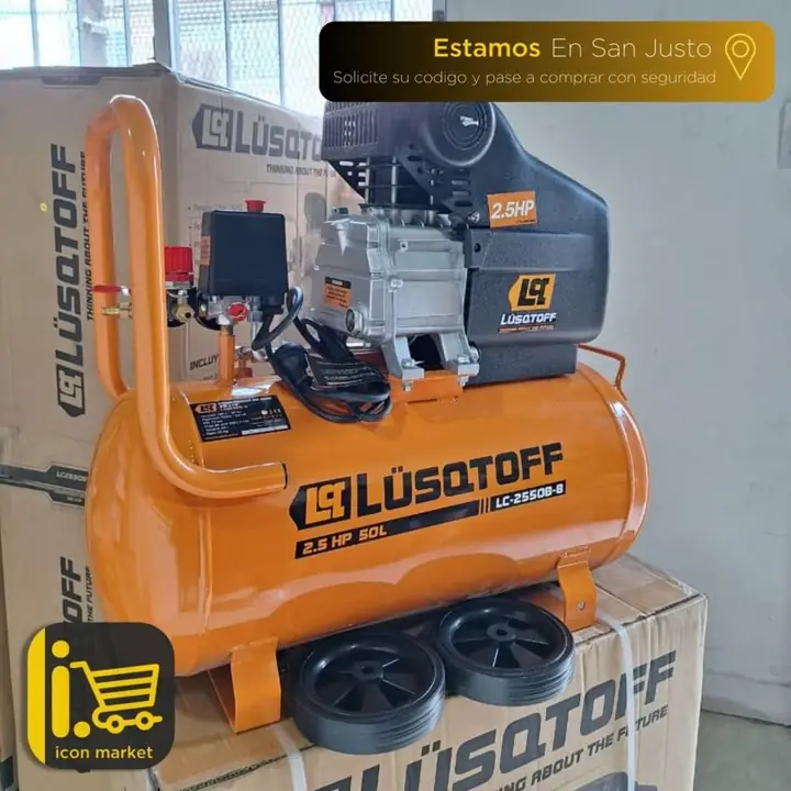 Compresor de aire 50 litros 2.5 hp lusqtoff no incluye kit