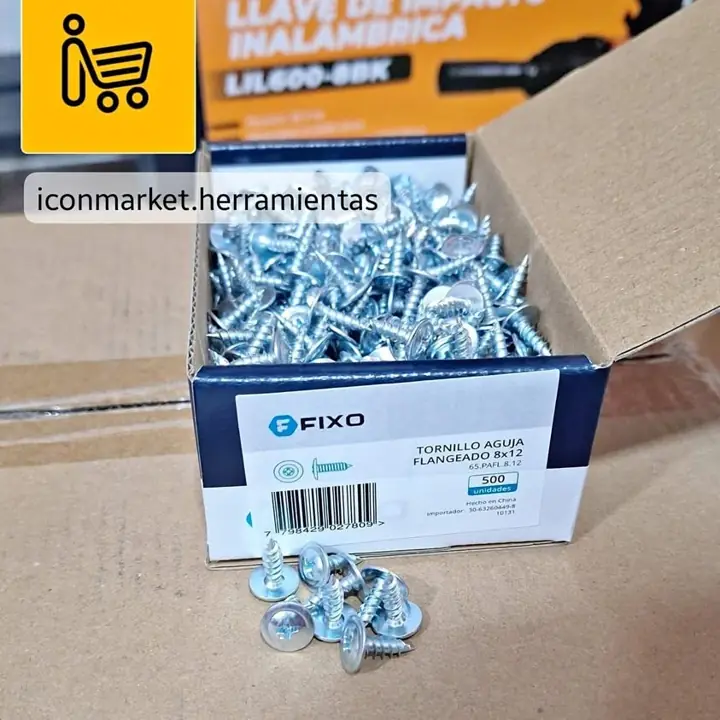 Combo x 500 Tornillo autoperforante Flangeada #8x13mmL