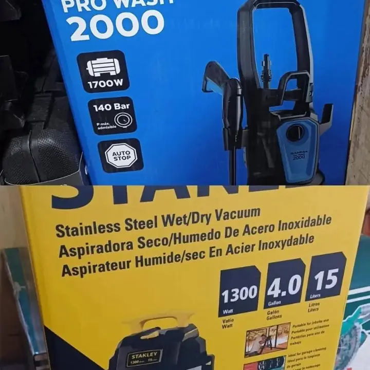 Combo hidrolavadora 140bar 1700w + aspiradora 15 litros 1300w Stanley