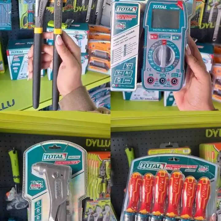 Tester digital+pico loro(12)+destornillador+ remachadora total