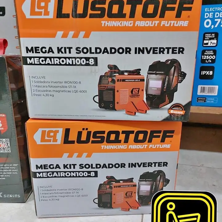 Soldadora mega iron 100 cn careta escuadra lusqtoff