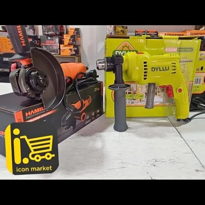 Amoladora angular 85w Hamilton+ taladro percutora 650w dyllu