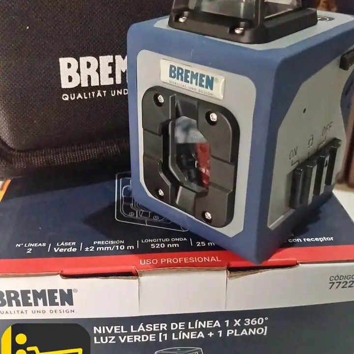 Nivel láser 360° 50 metros 2 líneas bremen
