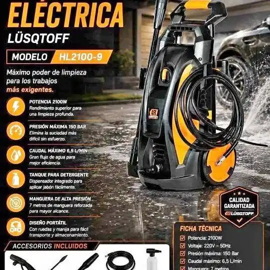 Hidrolavadora 165 bar 2100w lusqtoff