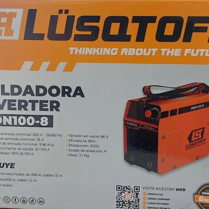 Soldadora iron100 sin careta ni escuadra lusqtoff