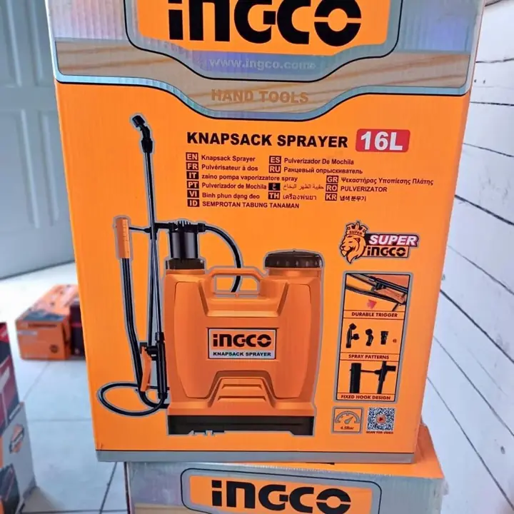 Pulverizador manual 16 litros mochila ingco