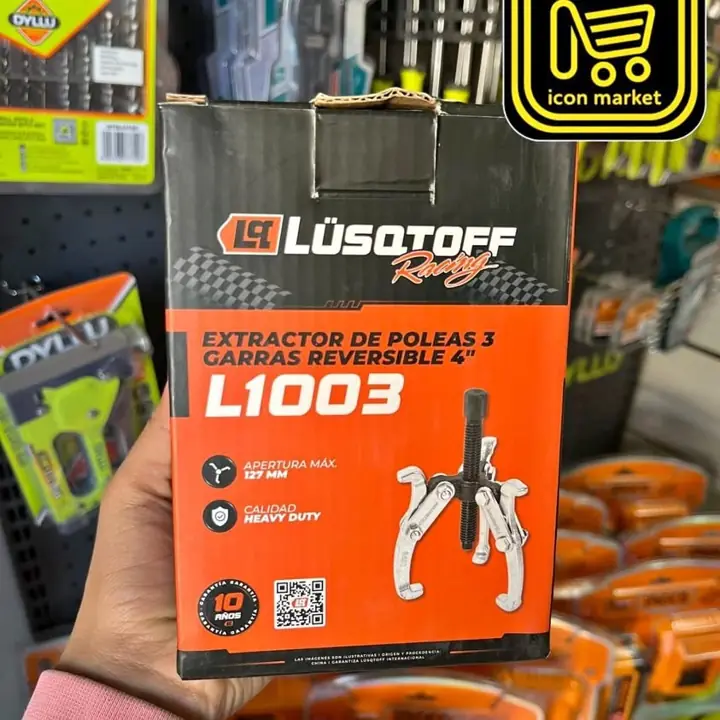 Extractor de poleas 3 garras 127mm (4") LUSQTOFF