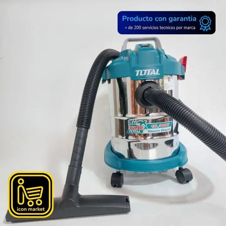 Aspiradora Eléctrica total 800w tanque 12 LTS 220v con Accesorios