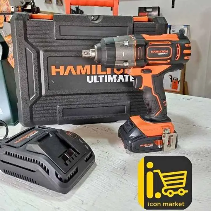 Llave de impacto 400 nm 1 batería 20v cargador y maletín Hamilton