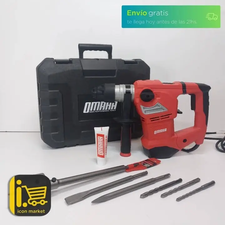 Rotomartillo taladro percutor 1800w Omaha sin mecha copa