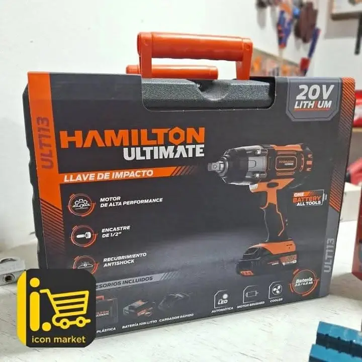 Llave de impacto 400nm una batería cargador y maletín