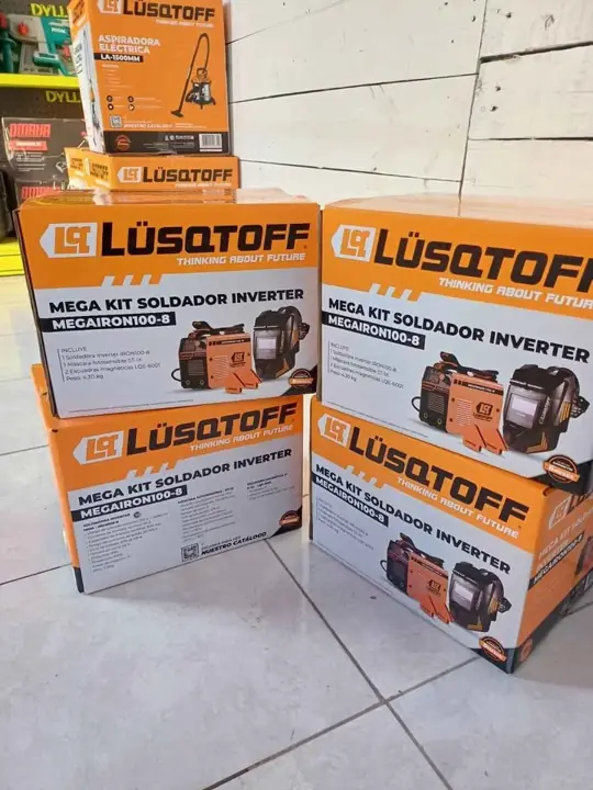 Soldadora Inverter lusqtoff iron100 completa 2 222 años de garantía