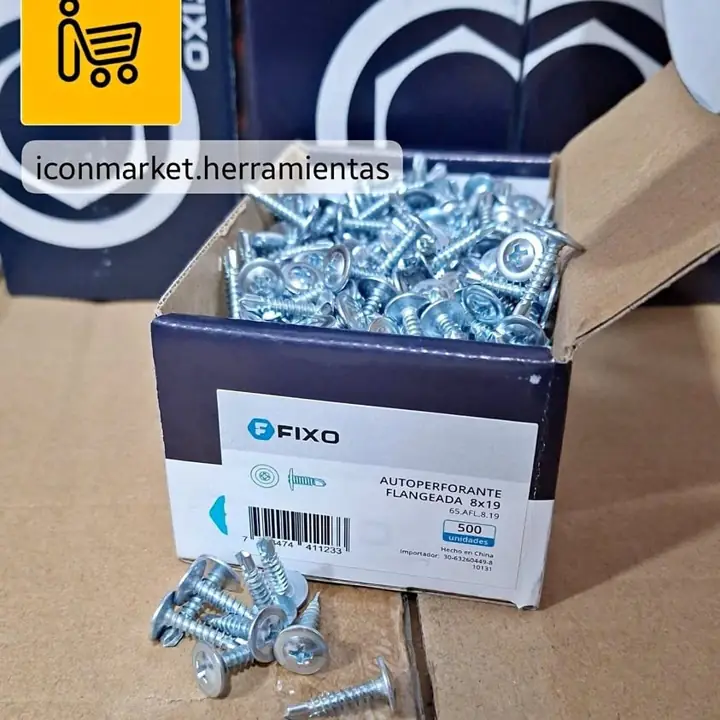 Combo x 500 Tornillo autoperforante Flangeada #8x19mmL p-mecha r-Phil FB Codigo: 65.AFL.8.19 Pr