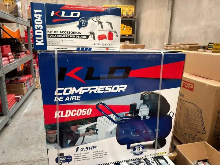 Compresor de aire 50litros KDL + kit kdl $249.000