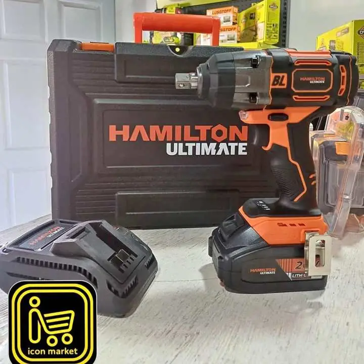 Llave de impacto 1/2 20v 515NM + maletín +1 batería 4.0Ah Brushless Hamilton