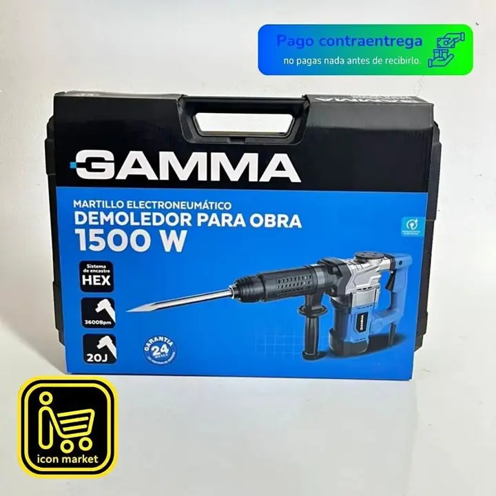 Martillo demoledor 1500w de 20J encastre exagonal GAMMA