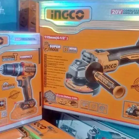 Amoladora inalámbrico+ taladro Ator percutor 55 nm ingco