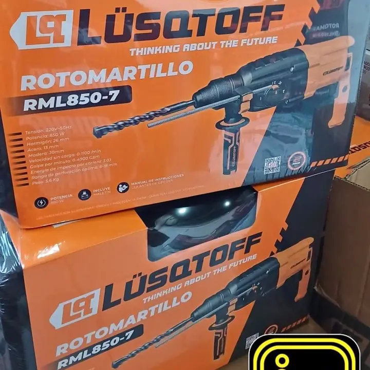 Rotomartillo taladro percutor 850w incluye mandril 13 mm lusqtoff
