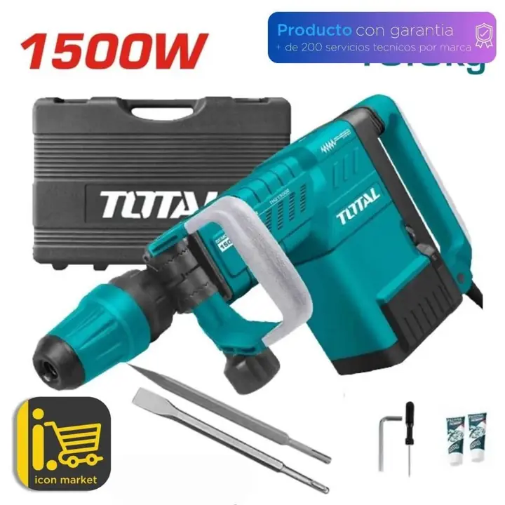 Martillo Demoledor 1500W 25J sds max Industrial Total