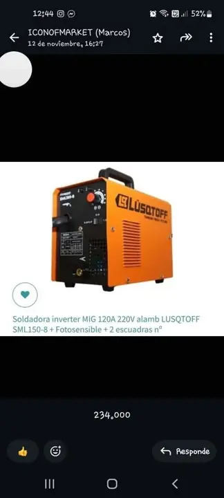 Soldadora Inverter mig 120A SML150-8