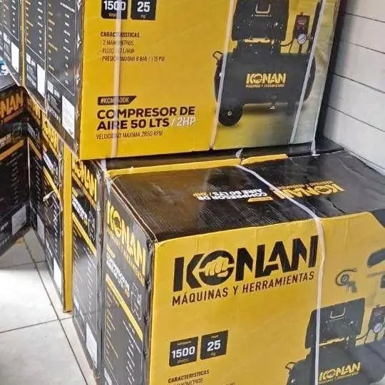 Cmpresor 50 litros 2.hp cn 3 accesorios sin aceite konan