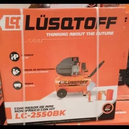 Compresor 50 litros lusqtoff cm tres accesorios