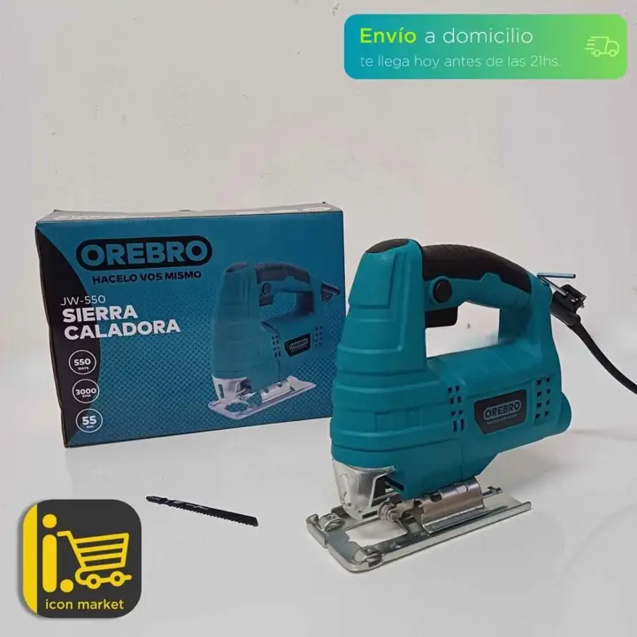 Sierra Caladora OREBRO JW-550 | 550W | 3000 rpm | Corte en Madera 55 mm | Ergonómica y Precisa