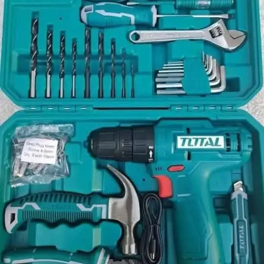 Set de herramienta y taladro atornillador inalámbrico 12 v