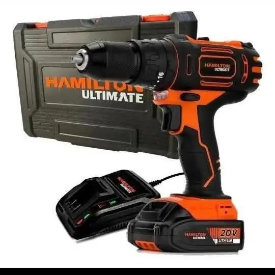 Taladro de 13mm mandril metálico 1 batería cargador y maletín