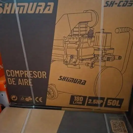 Compresor de 50 litros 2.5hp Shimura kit por tres