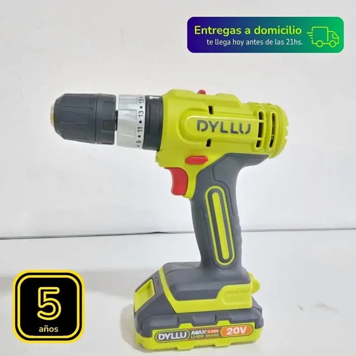 Taladro Atornillador Percutor inalámbrico Dyllu by Total 20v con 1 bateria de 1.5Ah y Cargador