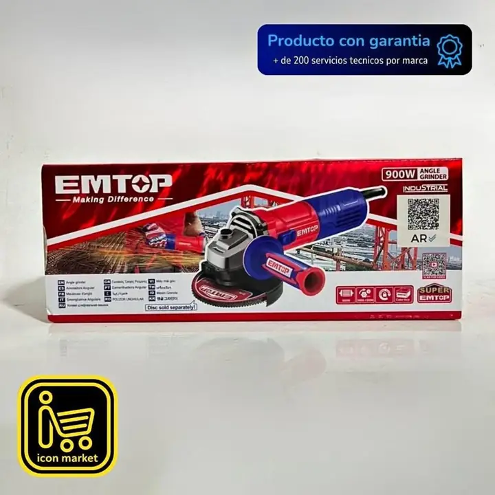 Amoladora angular 900w velocidad variable emtop