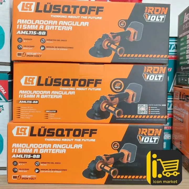 Amoladora inalámbrico+1 batería 4ah cargador lusqtoff