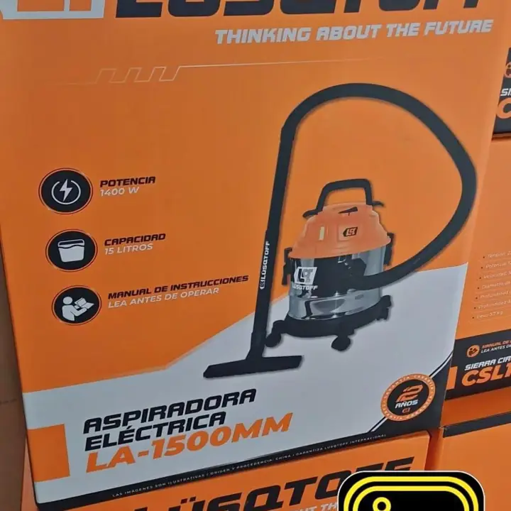 Aspiradora 15 litros 1400w inoxidable lusqtoff