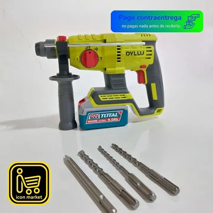 Rotomartillos inalámbrico 22mm dyllu 1bateria4ah cargador