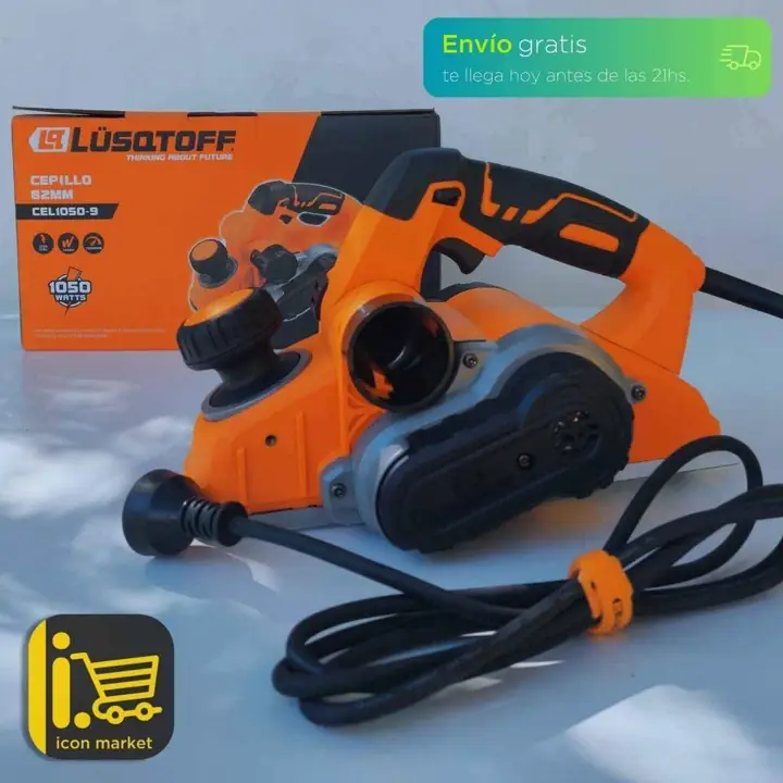 Cepillo Garlopa Rebajadora de mano 1050w Madera Carpintero