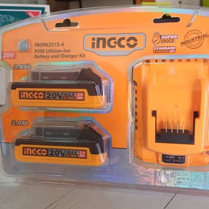 Kit 2batde 2.0Ah+ Cargador ingco