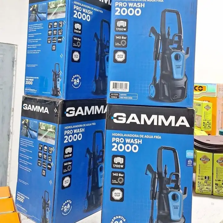 Hidrolavadora 2000w 140bar con sistema auto stop
