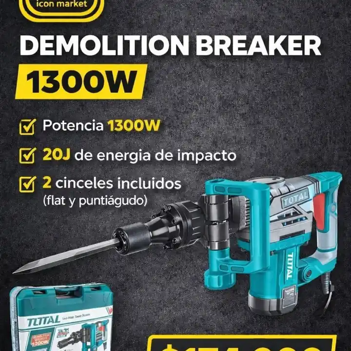 Martillo demoledor 1300w total