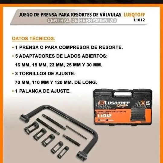 Prensa resortes de válvulas Kit 10 Piezas lusqtoff racing