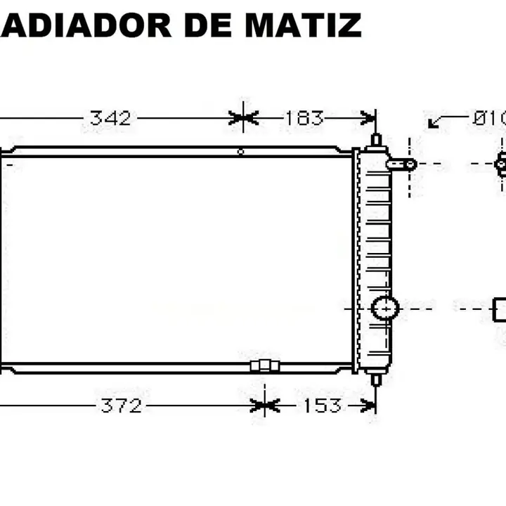 Radiador de Daewoo matiz