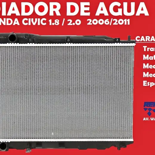 Radiador Honda civic 1.8/2.0 2006 al 2011